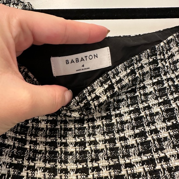 BABATON Aritzia Tweed Black and White Skirt Suit - Picture 4 of 5